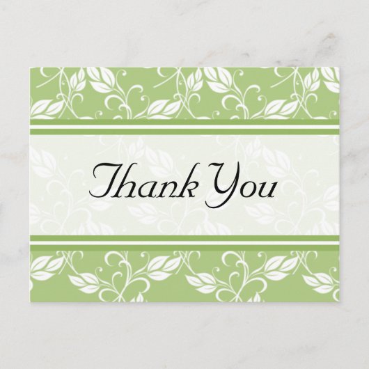 Green Regency Dank u Briefkaarten (Voorkant)