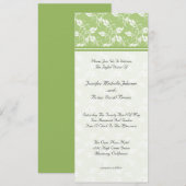Green Regency Floral Wedding Invitation Kaart (Voorkant / Achterkant)