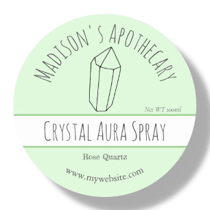 Green Reiki Crystal productetiketten Ronde Sticker