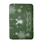 Green Reindeer Bath Mat (Voorkant Verticaal)