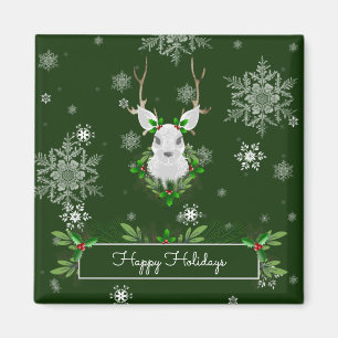 Green Reindeer Magnet Magneet