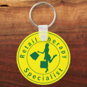 Green Retail Therapy Specialist Sleutelhanger (Voorkant)