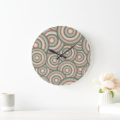 Green Retro Circle Swirl-klok Grote Klok (Huis)
