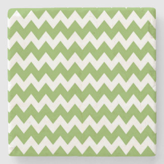 Green Retro Colorful Modern Chevron ZigZag Pattern Stenen Onderzetter