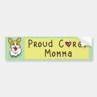 Green Retro Corgi Bumpersticker