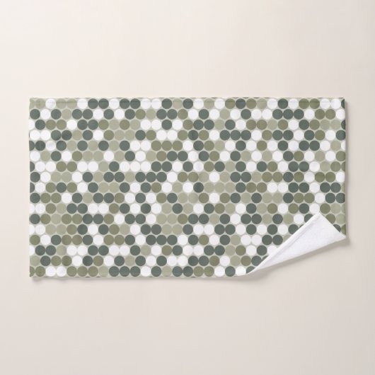Green retro dots (Serviette à main)