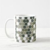 Green retro dots koffiemok (Links)