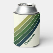 Green Retro five Stripes with Name Blikjeskoeler (Blikje Achterkant)