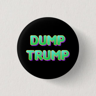 Green Retro Font Dump Trump Ronde Button 3,2 Cm