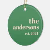 Green Retro moderne minimalist Keramisch Ornament (Links)