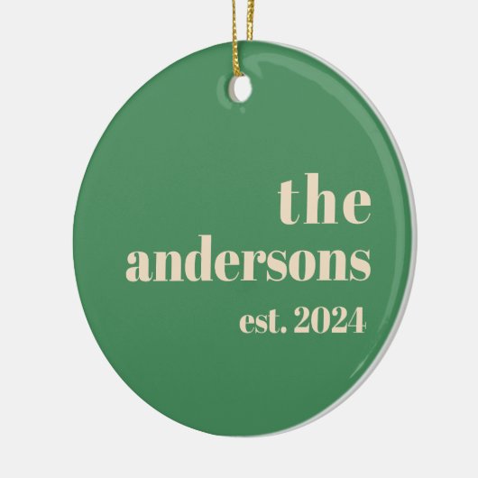 Green Retro moderne minimalist Keramisch Ornament (Links)