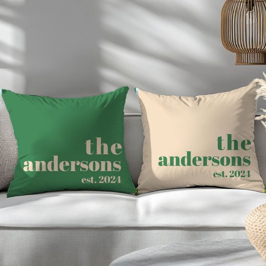 Green Retro moderne minimalist Kussen