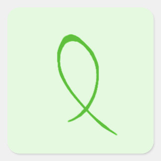 Green Ribbon  Vierkante Sticker