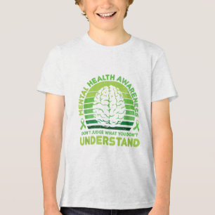 Green Ribbon Warrior & Camp; Supporters - Geesteli Tri-Blend Shirt