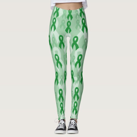 Green Ribbons...C Diff Leggings (Voorkant)