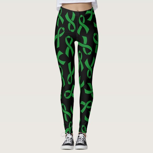 Green Ribbons...C Diff Leggings (Voorkant)