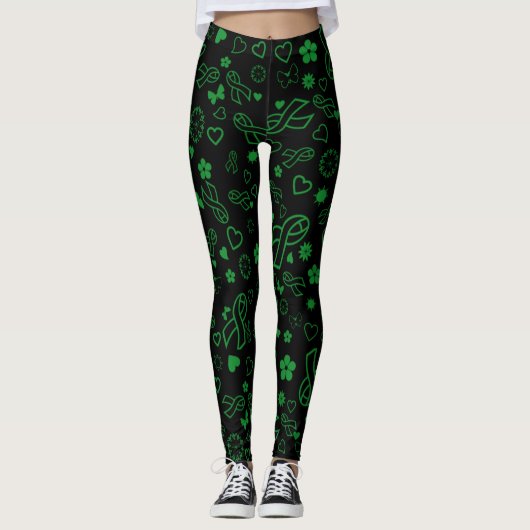 Green Ribbons Multi...C Diff Leggings (Voorkant)