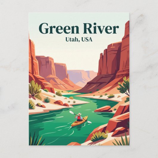 Green River Utah, VS Briefkaart (Voorkant)