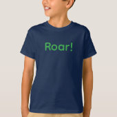 Green "ROAR!" Typography T-Shirt for Kids Fun Wild (Devant)