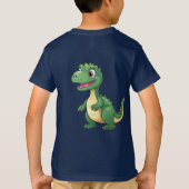 Green "ROAR!" Typography T-Shirt for Kids Fun Wild (Dos)