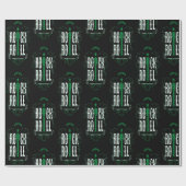 Green  Rock en Roll Cadeaupapier (Vlak)
