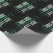Green  Rock en Roll Cadeaupapier (Hoek)
