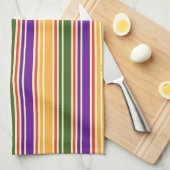 GREEN RODE PAARSE GELLOW THEEDOEK (Quarter Fold)