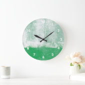 Green rolled paint clock grote klok (Huis)
