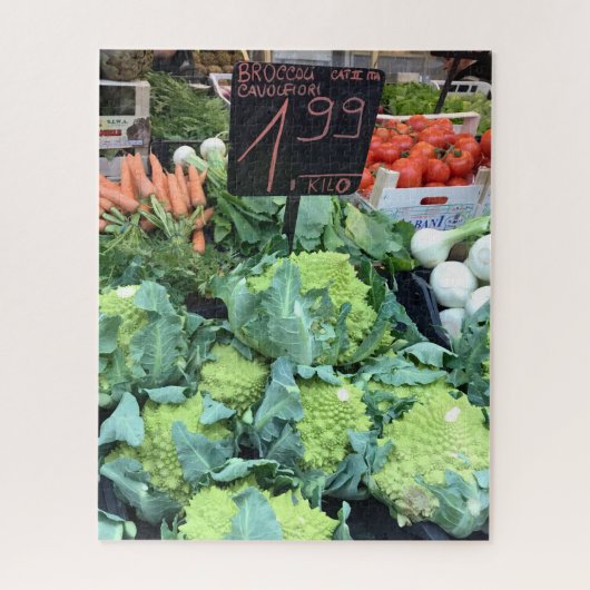 Green Roman Cauliflower op Farmers Market Legpuzzel (Verticaal)