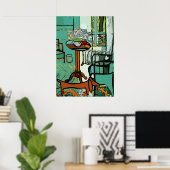 Green Room Dachsund, Matisse Style Poster (Thuiskantoor)