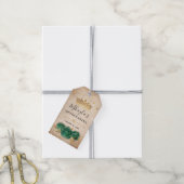 Green Roos Gold Crown Hartelijk dank Cadeaulabel (Met Touw)