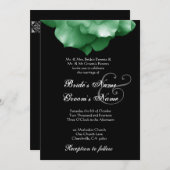 GREEN Roos Petals Weddenschap Kaart (Voorkant / Achterkant)