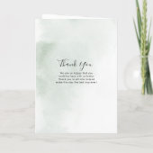 Green Rose Blush Floral Programme de mariage plié (Dos)