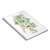 Green Rose et White Daisies Journal (Côté Droit)