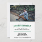 Green Row of Tassels Photo Graduation Invitation (Dos)