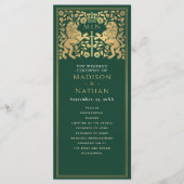 Green Royal Lion Programme médiéval de mariage d'é (Devant)