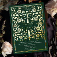 Green Royal Medieval Sword Wedding