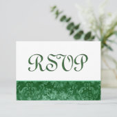 Green RSVP Grunge Mariage damassé (Debout devant)