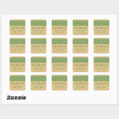 Green Rustic Chevron Enregistrer les stickers Date (Feuille)