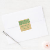 Green Rustic Chevron Save the Date Stickers (Envelop)