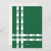 Green Rustic Deer Joyeux Carte photo de Noël (Dos)