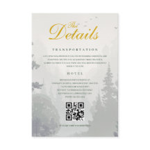 Green Rustic Forest Watercolor Wedding Details