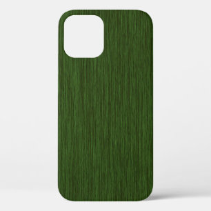 Green Rustic Grainy Wood Achtergrond iPhone 12 Hoesje