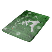 Green Rustic Kerstrendierbath Mat (Gekanteld)