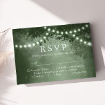Green Rustic Tree Lights Woodland Wedding RSVP<br><div class="desc">Assurez-vous que vos invités peuvent facilement répondre à votre journée spéciale avec notre carte RSVP mariage pour bois avec des lampes à cordes d'arbre vert. Ce design enchanteur est orné d'un arbre rustique orné de lampes à cordes, créant une atmosphère magique et accueillante. Parfait pour les mariages en plein air...</div>