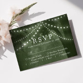 Green Rustic Tree Lumières Mariage RSVP