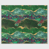 Green Safari Animal Print Agate Cadeaupapier (Vlak)