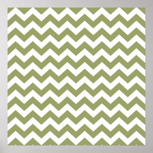 Green Safari Chevron Poster (Voorkant)