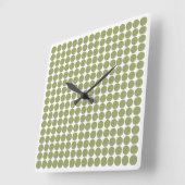 Green Safari Dot Vierkante Klok (Hoek)