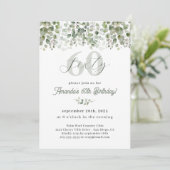Green Sage 60e anniversaire Invitation (Debout devant)